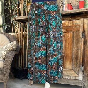 Multicolor Patterned Maxi Skirt